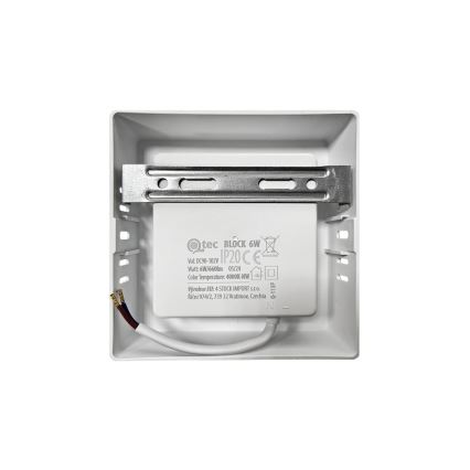 Iluminação de teto LED BLOCK LED/6W/230V 4000K 12x12 cm branco
