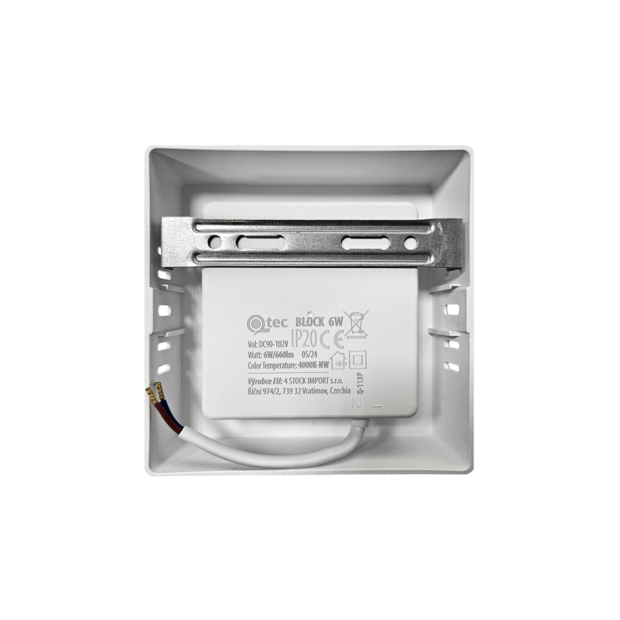 Iluminação de teto LED BLOCK LED/6W/230V 4000K 12x12 cm branco