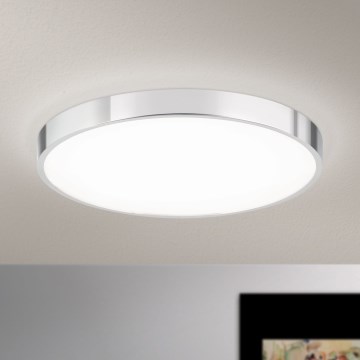 Iluminação de teto LED BULLY LED/28W/230V diâmetro 28 cm cromado brilhante