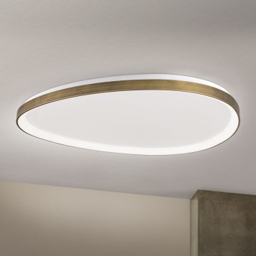 Iluminação de teto LED CHARLIE LED/72W/230V diâmetro 80 cm dourado