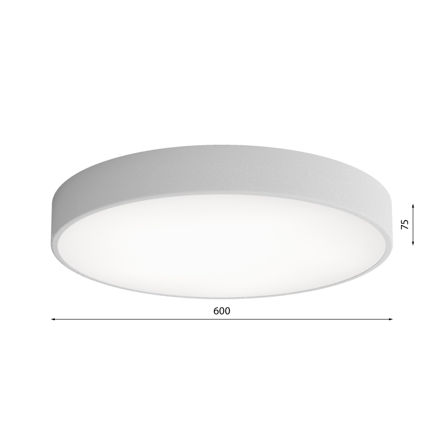 Iluminação de teto LED CLEO LED/69W/230V 3000K diâmetro 60 cm cinzento