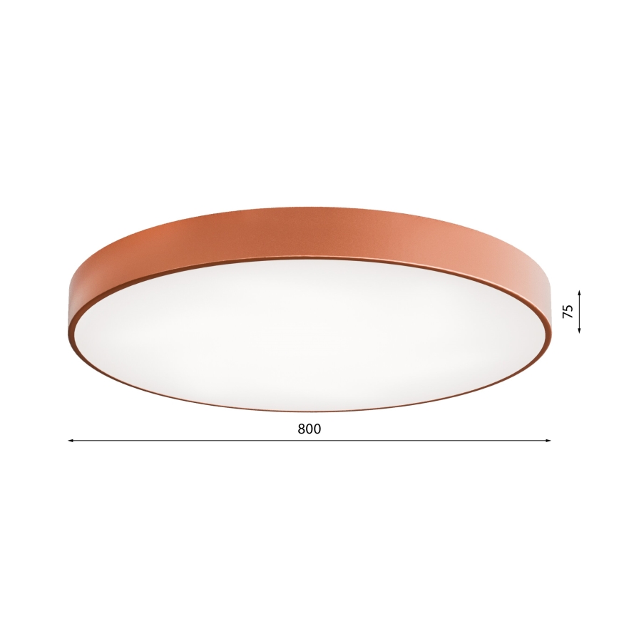 Iluminação de teto LED CLEO LED/96W/230V 3000K diâmetro 80 cm cobre