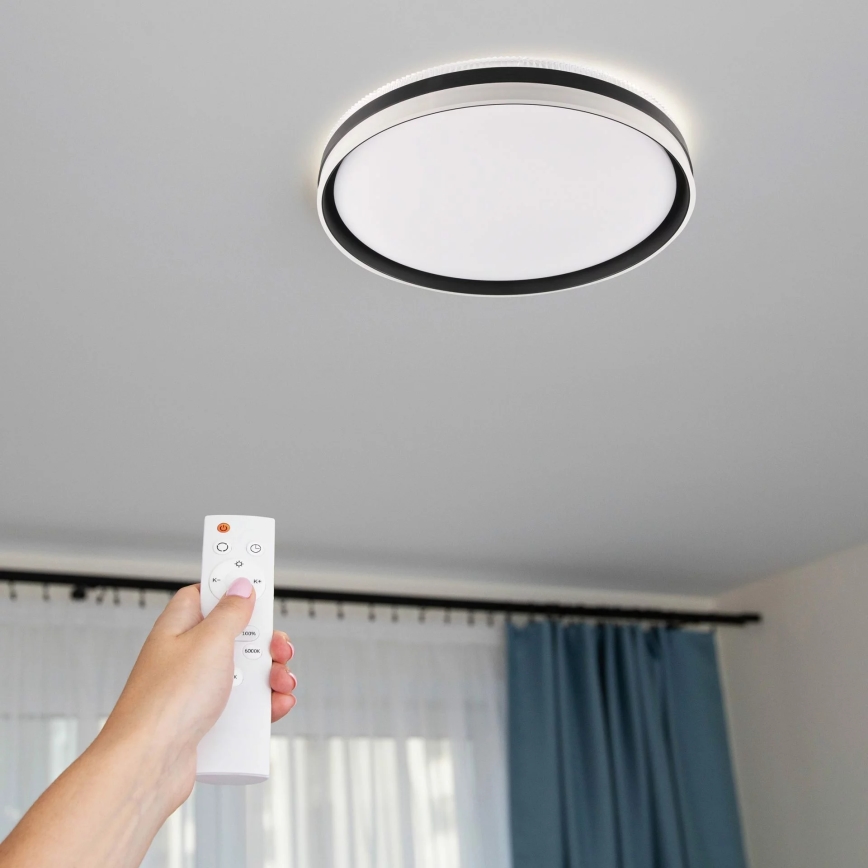 Iluminação de teto para casa de banho LED com regulação BARBARA LED/72W/230V diâmetro 48,5 cm 3000-6000K IP44 + comando