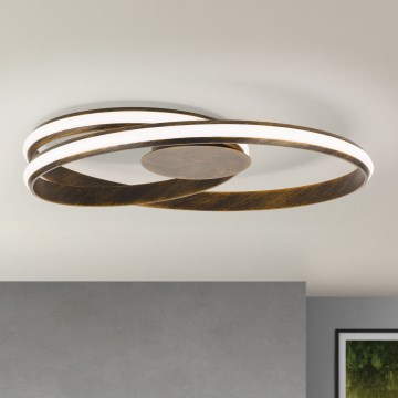 Iluminação de teto LED com regulação CIRCUS LED/30W/230V castanho/pátina