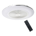 Iluminação de teto LED com regulação e ventoinha ARIA LED/38W/230V 3000-6000K branco + controlo remoto