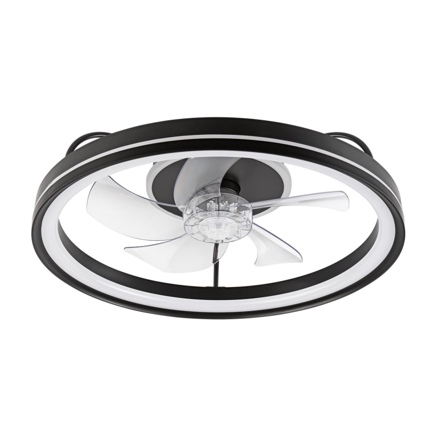 Iluminação de teto LED com regulação e ventoinha FARGO LED/37W/230V preto + comando
