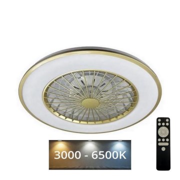 Iluminação de teto LED com regulação e ventoinha OPAL LED/48W/230V 3000-6500K + comando