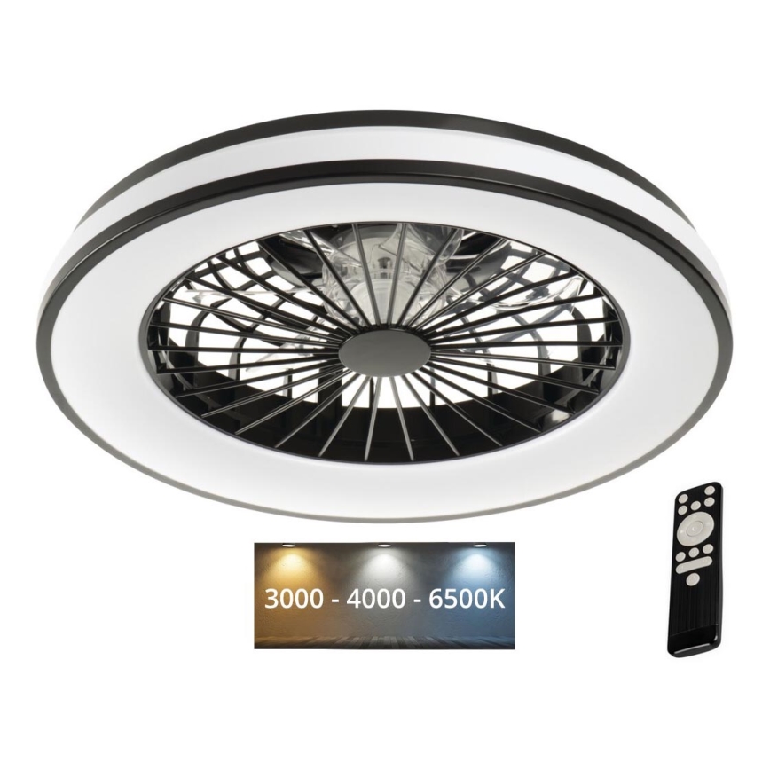 Iluminação de teto LED com regulação e ventoinha PLAVE LED/48W/230V 3000/4000/6500K + comando