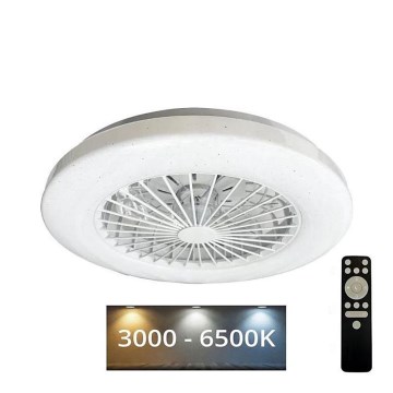 Iluminação de teto LED com regulação e ventoinha STAR LED/48W/230V 3000-6500K + comando