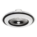 Iluminação de teto LED com regulação e ventoinha ZEPHYR LED/48W/230V 3000-6000K preto + controlo remoto