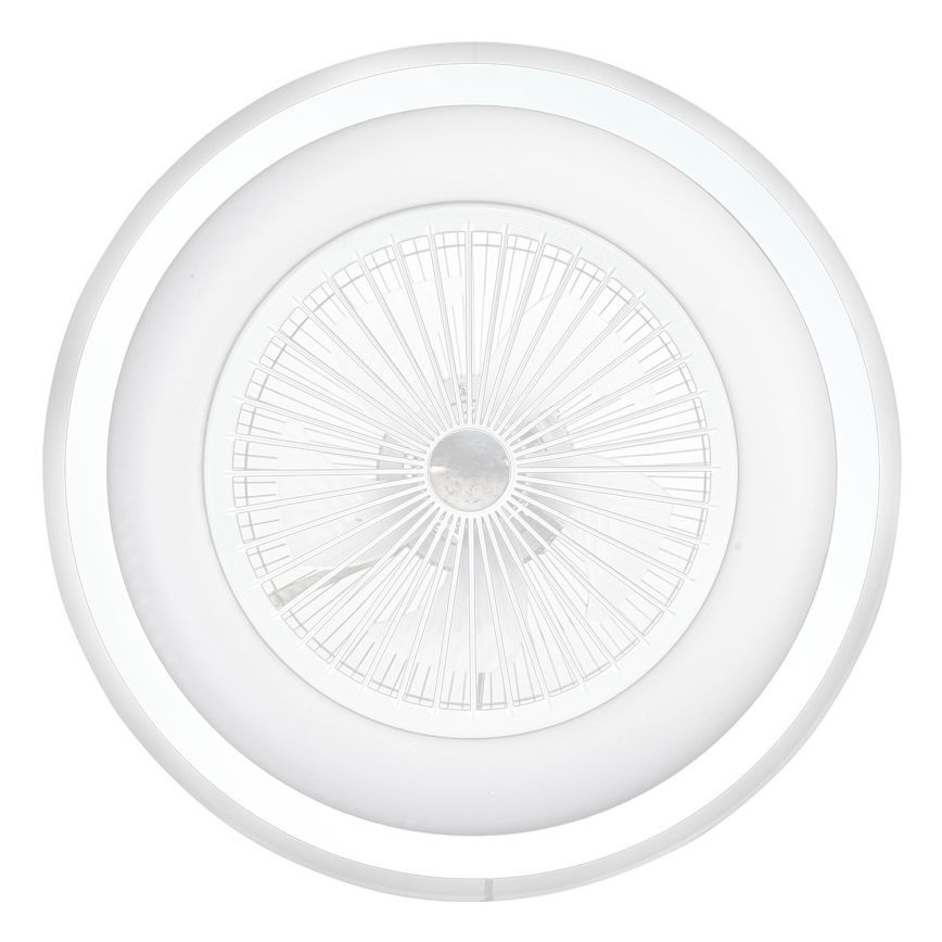 Iluminação de teto LED com regulação e ventoinha ZONDA LED/48W/230V 3000-6000K branco + controlo remoto
