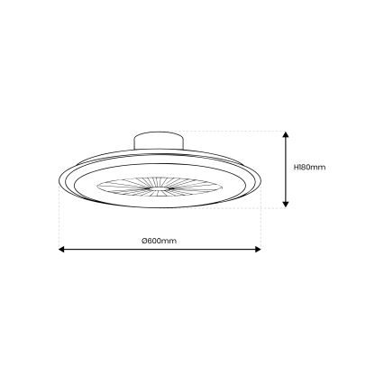 Iluminação de teto LED com regulação e ventoinha ZONDA LED/48W/230V 3000-6000K branco + controlo remoto