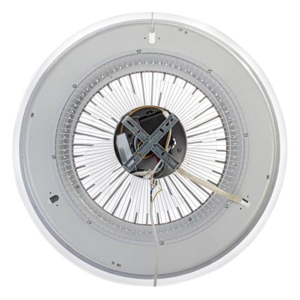Iluminação de teto LED com regulação e ventoinha ZONDA LED/48W/230V 3000-6000K preto + controlo remoto
