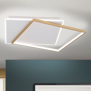 Iluminação de teto LED com regulação EMANUEL LED/50W/230V branco/dourado