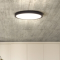Iluminação de teto LED com regulação ESTELA LED/36W/230V diâmetro 30 cm preto + comando