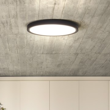 Iluminação de teto LED com regulação ESTELA LED/36W/230V diâmetro 30 cm preto + comando