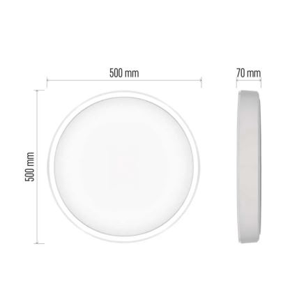 Iluminação de teto LED com regulação GoSmart LED/45W/230V diâmetro 50 cm 2700-6500K Wi-Fi Tuya + comando