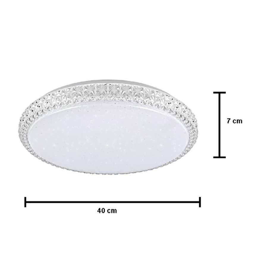 Iluminação de teto LED com regulação IRINA LED/48W/230V com controlo remoto