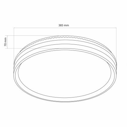 Iluminação de teto para casa de banho LED com regulação JADWIGA LED/42W/230V diâmetro 38,5 cm 3000-6000K IP44 + comando