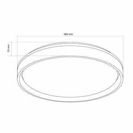 Iluminação de teto para casa de banho LED com regulação JADWIGA LED/72W/230V diâmetro 48 cm 3000-6000K IP44 + comando