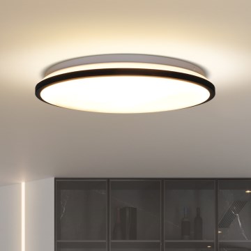 Iluminação de teto LED com regulação JAMIL LED/48W/230V 3000-6500K preto + comando