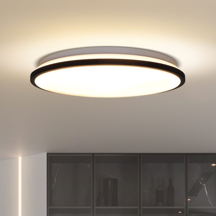 Iluminação de teto LED com regulação JAMIL LED/48W/230V 3000-6500K preto + comando