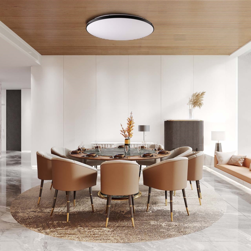 Iluminação de teto LED com regulação KERN LED/80W/230V 3000-6000K diâmetro 80 cm preto + comando