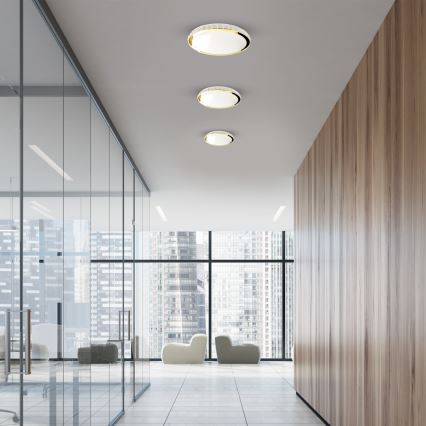 Iluminação de teto LED com regulação LAYLA LED/33W/230V 3000/4000/6000K dourado + controlo remoto