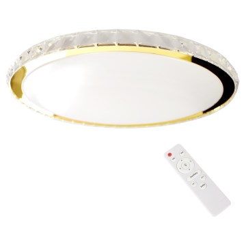 Iluminação de teto LED com regulação LAYLA LED/50W/230V 3000/4000/6000K dourado + controlo remoto