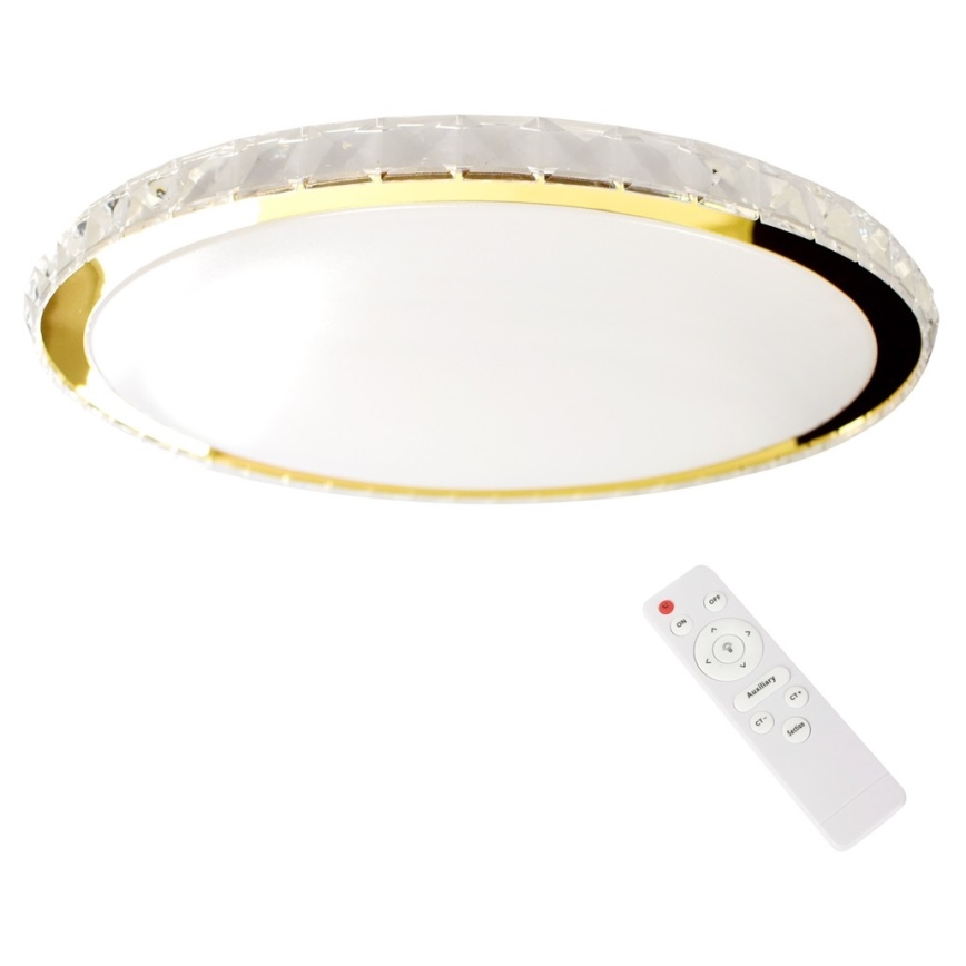 Iluminação de teto LED com regulação LAYLA LED/50W/230V 3000/4000/6000K dourado + controlo remoto