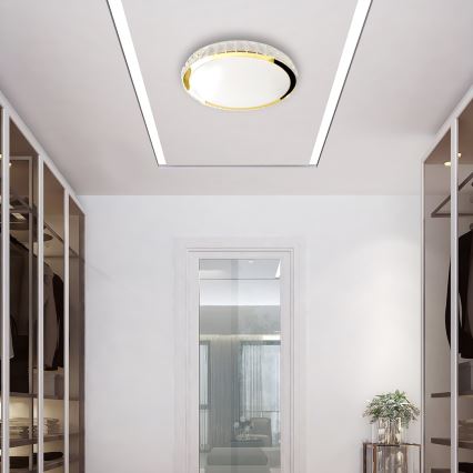 Iluminação de teto LED com regulação LAYLA LED/50W/230V 3000/4000/6000K dourado + controlo remoto