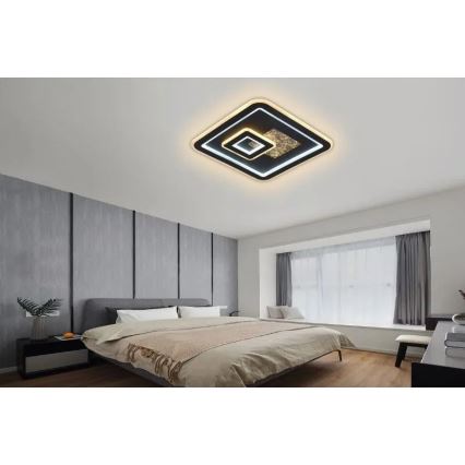 Iluminação de teto LED com regulação LED/110W/230V 3000-6500K preto + controlo remoto