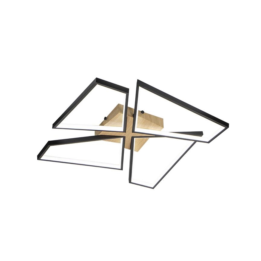 Iluminação de teto LED com regulação LED/115W/230V 3000-6500K castanho/preto + comando