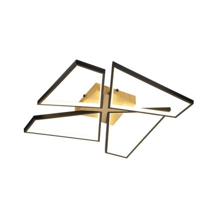 Iluminação de teto LED com regulação LED/115W/230V 3000-6500K castanho/preto + comando