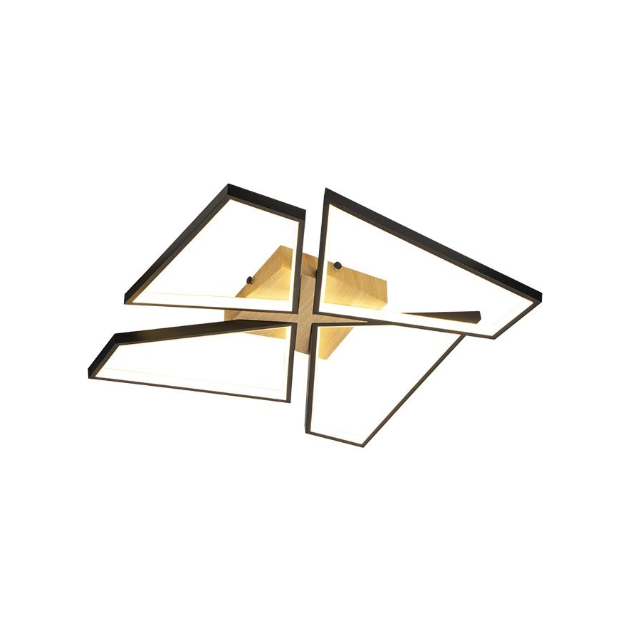 Iluminação de teto LED com regulação LED/115W/230V 3000-6500K castanho/preto + comando