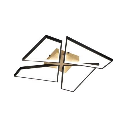Iluminação de teto LED com regulação LED/115W/230V 3000-6500K castanho/preto + comando