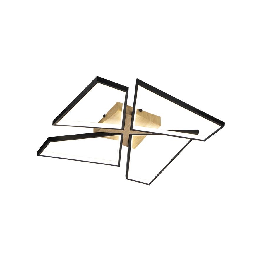 Iluminação de teto LED com regulação LED/115W/230V 3000-6500K castanho/preto + comando