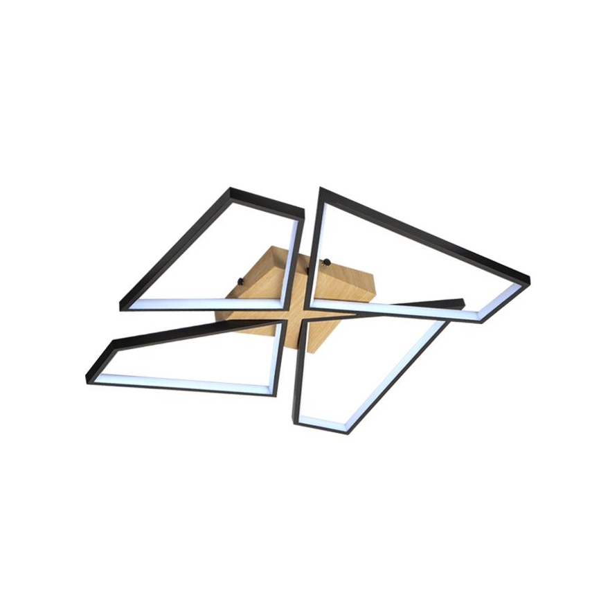 Iluminação de teto LED com regulação LED/115W/230V 3000-6500K castanho/preto + comando