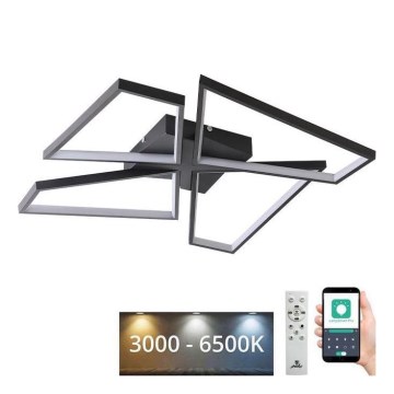 Iluminação de teto LED com regulação LED/115W/230V 3000-6500K preto + comando
