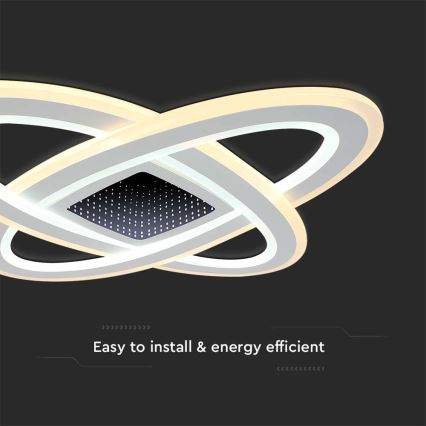 Iluminação de teto LED com regulação LED/130W/230V 3000-6500K + controlo remoto