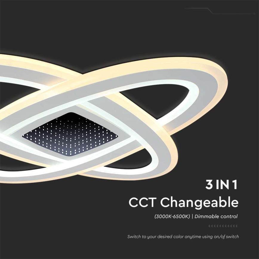 Iluminação de teto LED com regulação LED/130W/230V 3000-6500K + controlo remoto