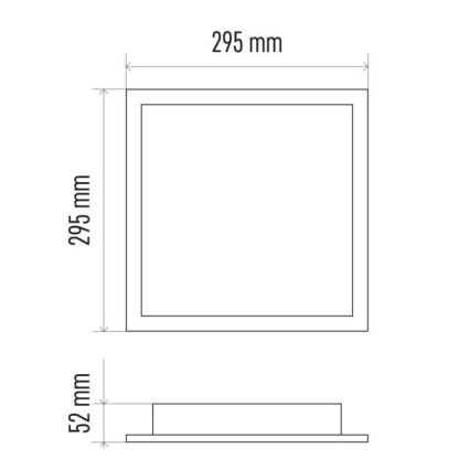 Iluminação de teto LED com regulação LED/20W/230V + controlo remoto quadrado 2700K-6000K
