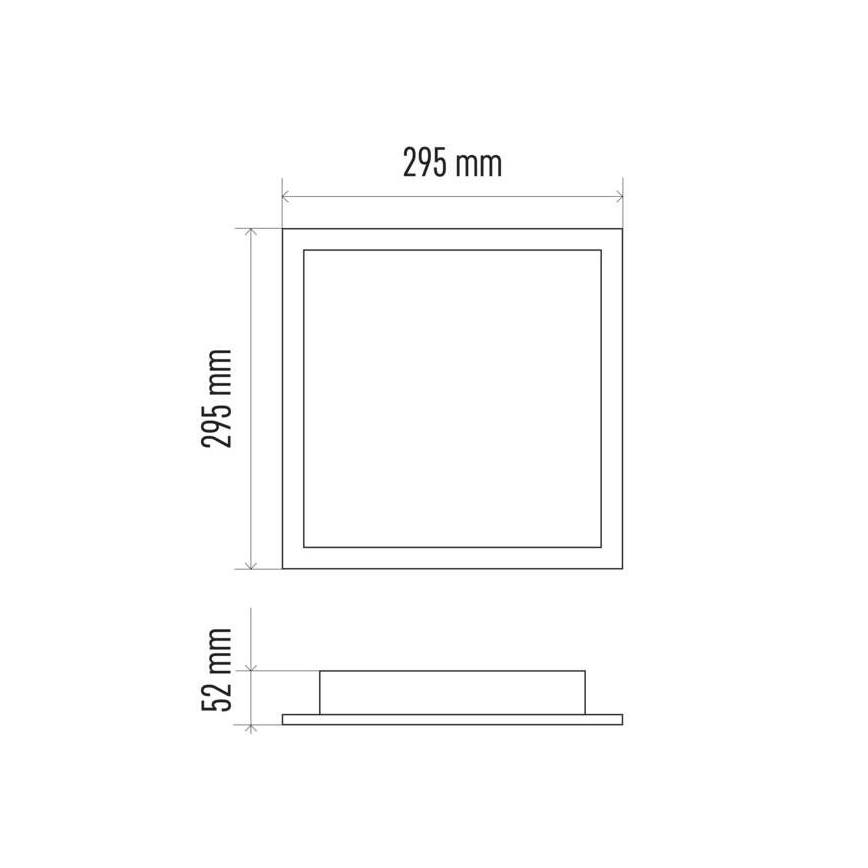 Iluminação de teto LED com regulação LED/20W/230V + controlo remoto quadrado 2700K-6000K