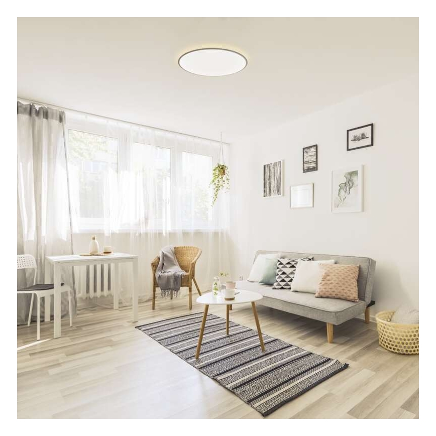 Iluminação de teto LED com regulação LED/24W/230V + controlo remoto redondo 2700K-6500K