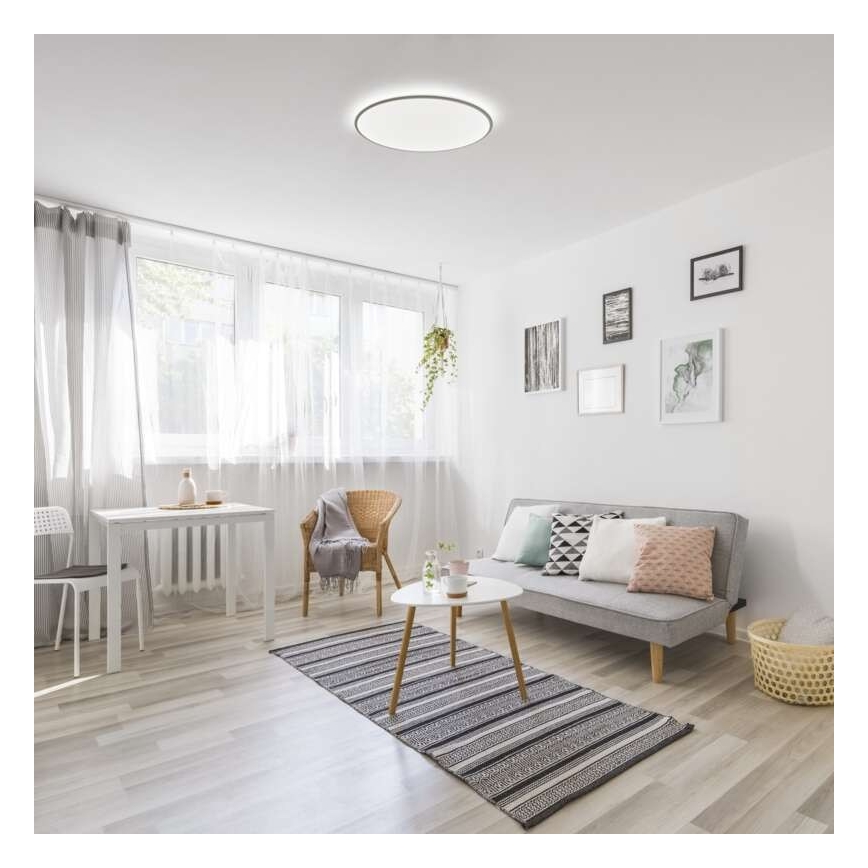 Iluminação de teto LED com regulação LED/24W/230V + controlo remoto redondo 2700K-6500K