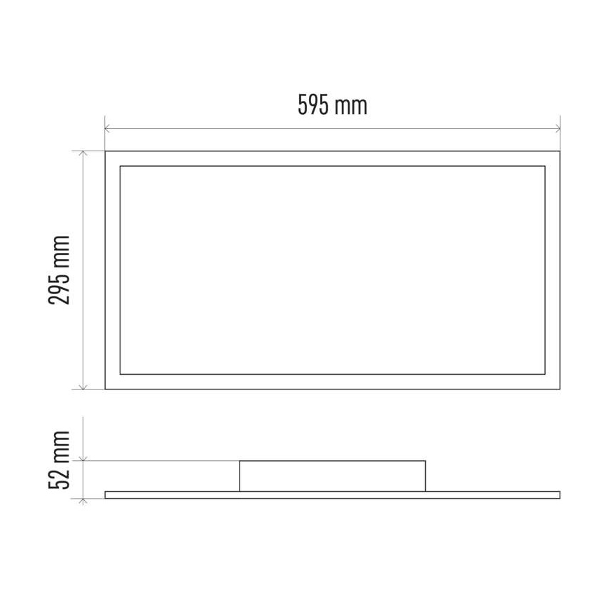 Iluminação de teto LED com regulação LED/25W/230V + controlo remoto retângulo 2700K-6500K