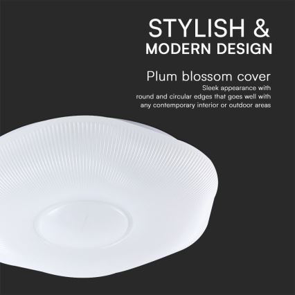 Iluminação de teto LED com regulação LED/40W/230V 3000-6500K 40 cm branco + comando