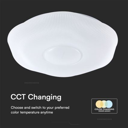 Iluminação de teto LED com regulação LED/40W/230V 3000-6500K 40 cm branco + comando