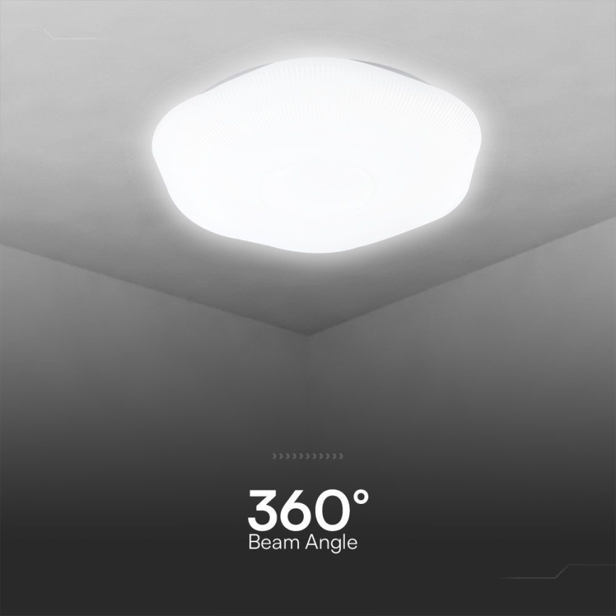 Iluminação de teto LED com regulação LED/40W/230V 3000-6500K 40 cm branco + comando