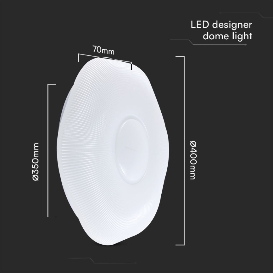 Iluminação de teto LED com regulação LED/40W/230V 3000-6500K 40 cm branco + comando